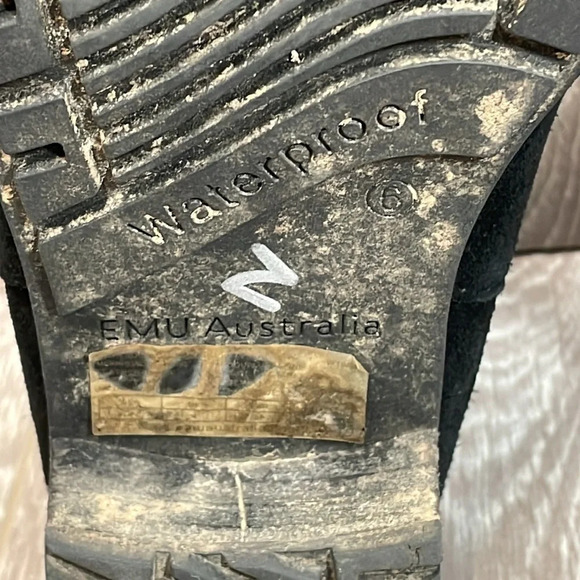 Emu Australia Ellin Suede Chelsea Boot Waterproof Merino Wool Lining Black 6 - Picture 9 of 16